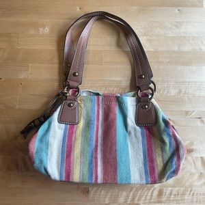 Brand NWOT Fossil Striped Handbag/Purse